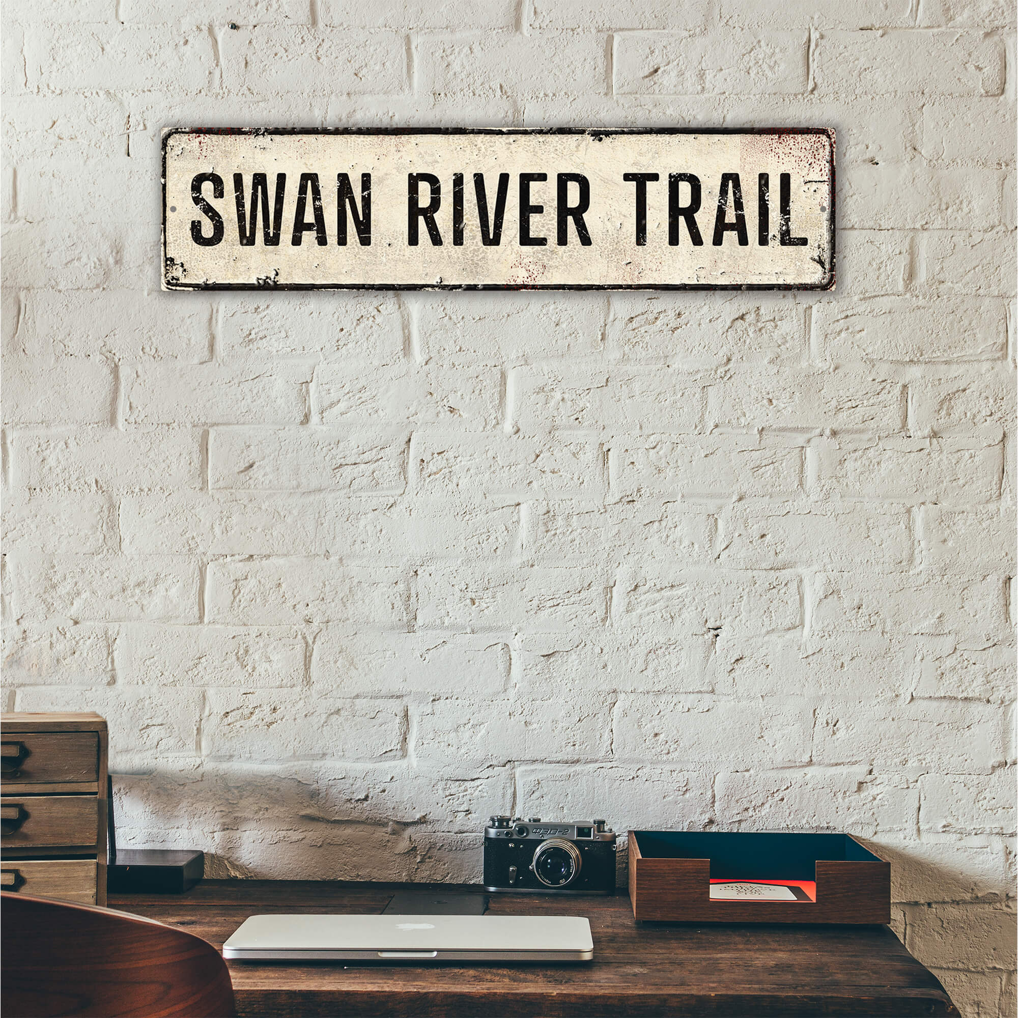 Landmark Classic Custom Signs: White 1 - Wall Decor