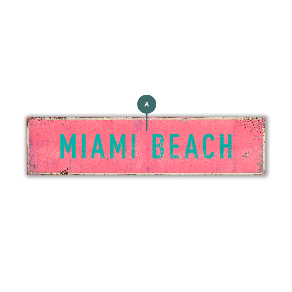 Landmark Classic Custom Signs: Pink 1 - Wall Decor