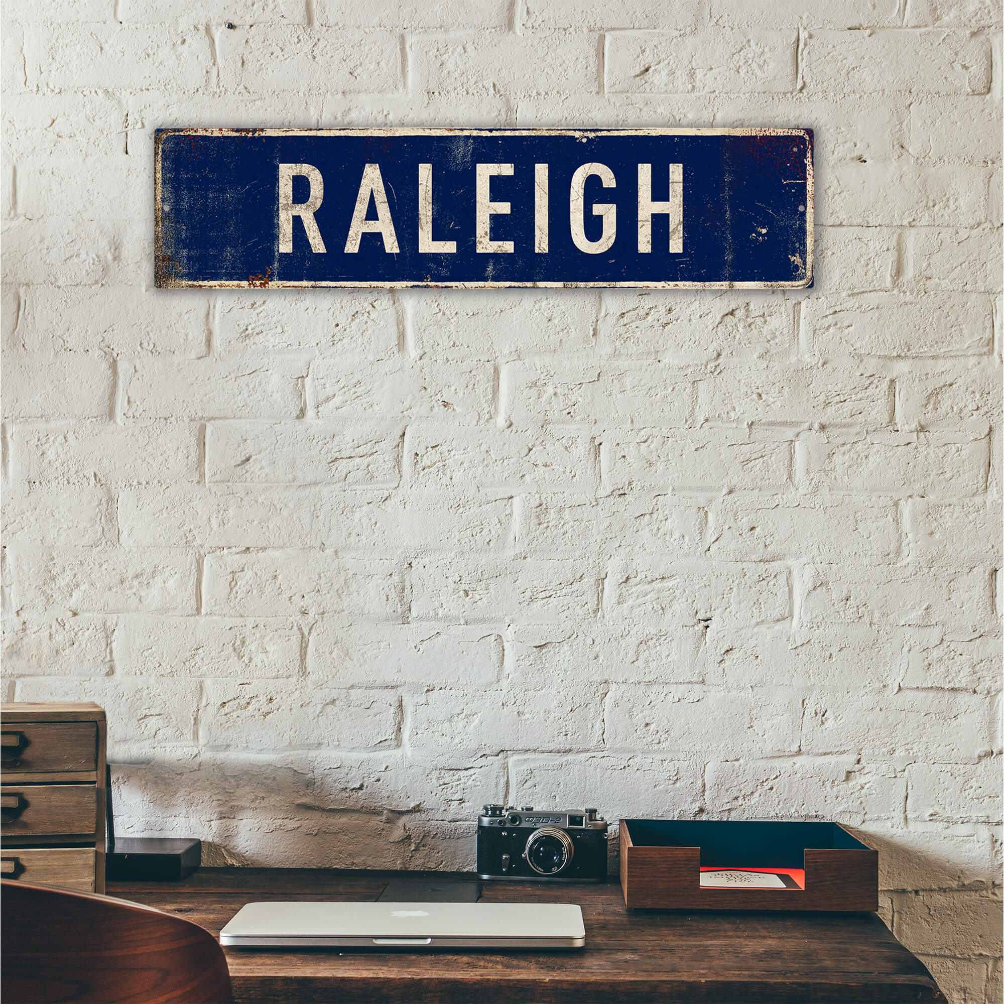 Landmark Classic Custom Signs: Navy 1 - Wall Decor
