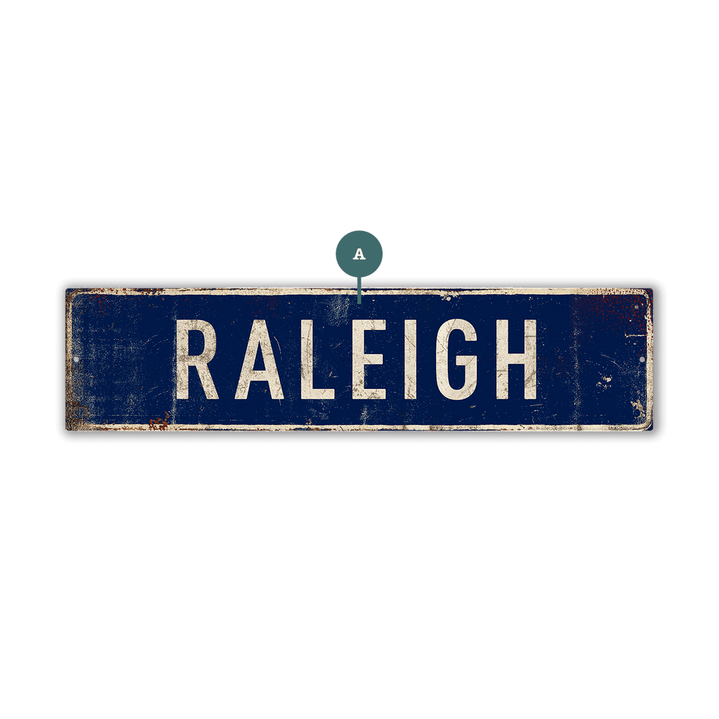 Landmark Classic Custom Signs: Navy 1 - Wall Decor