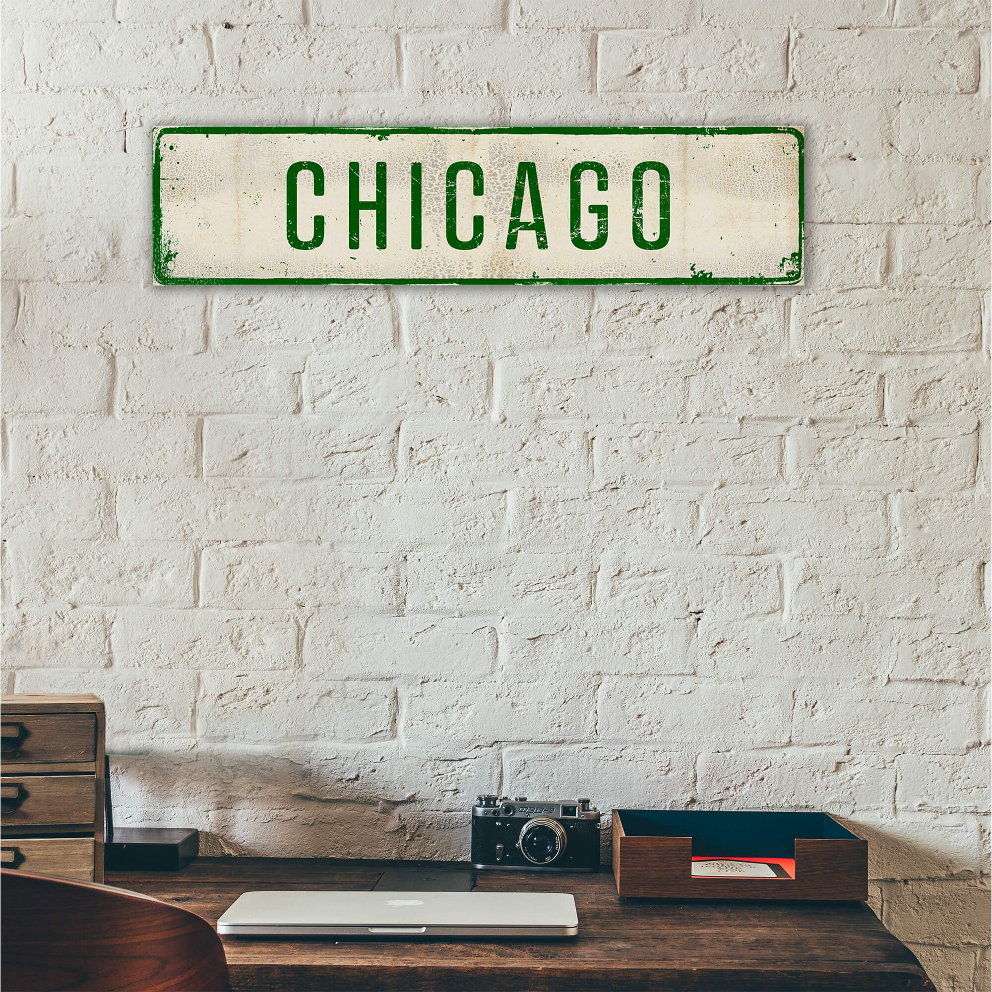 Landmark Classic Custom Signs: Green Text 1 - Wall Decor
