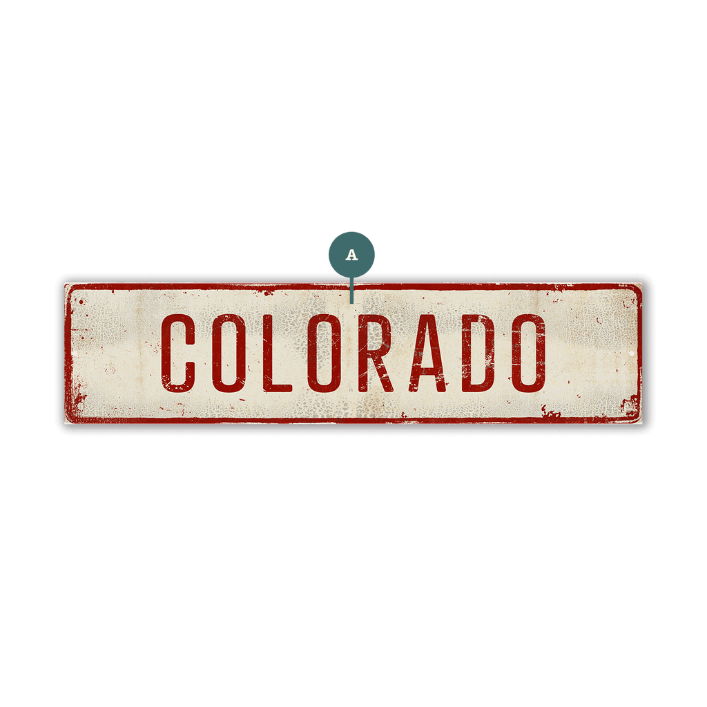 Landmark Classic Custom Signs: Red Text 1 - Wall Decor