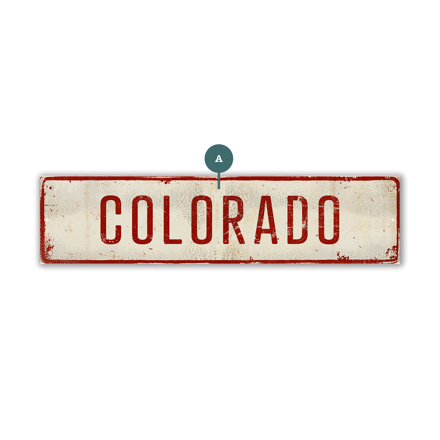 Landmark Classic Custom Signs: Red Text 1 - Wall Decor