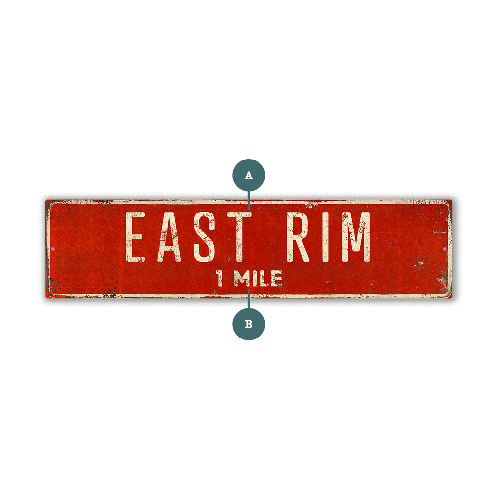 Landmark Classic Custom Signs: Red 2 - Wall Decor