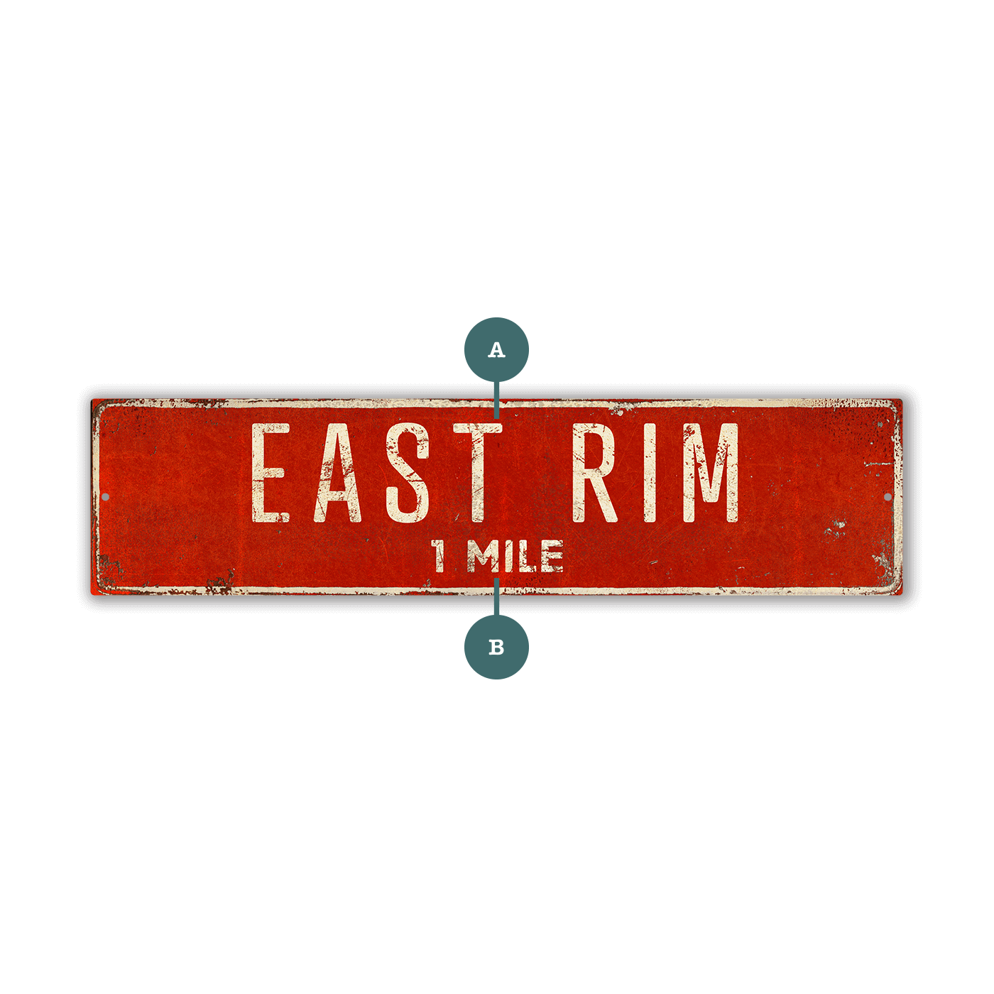 Landmark Classic Custom Signs: Red 2 - Wall Decor