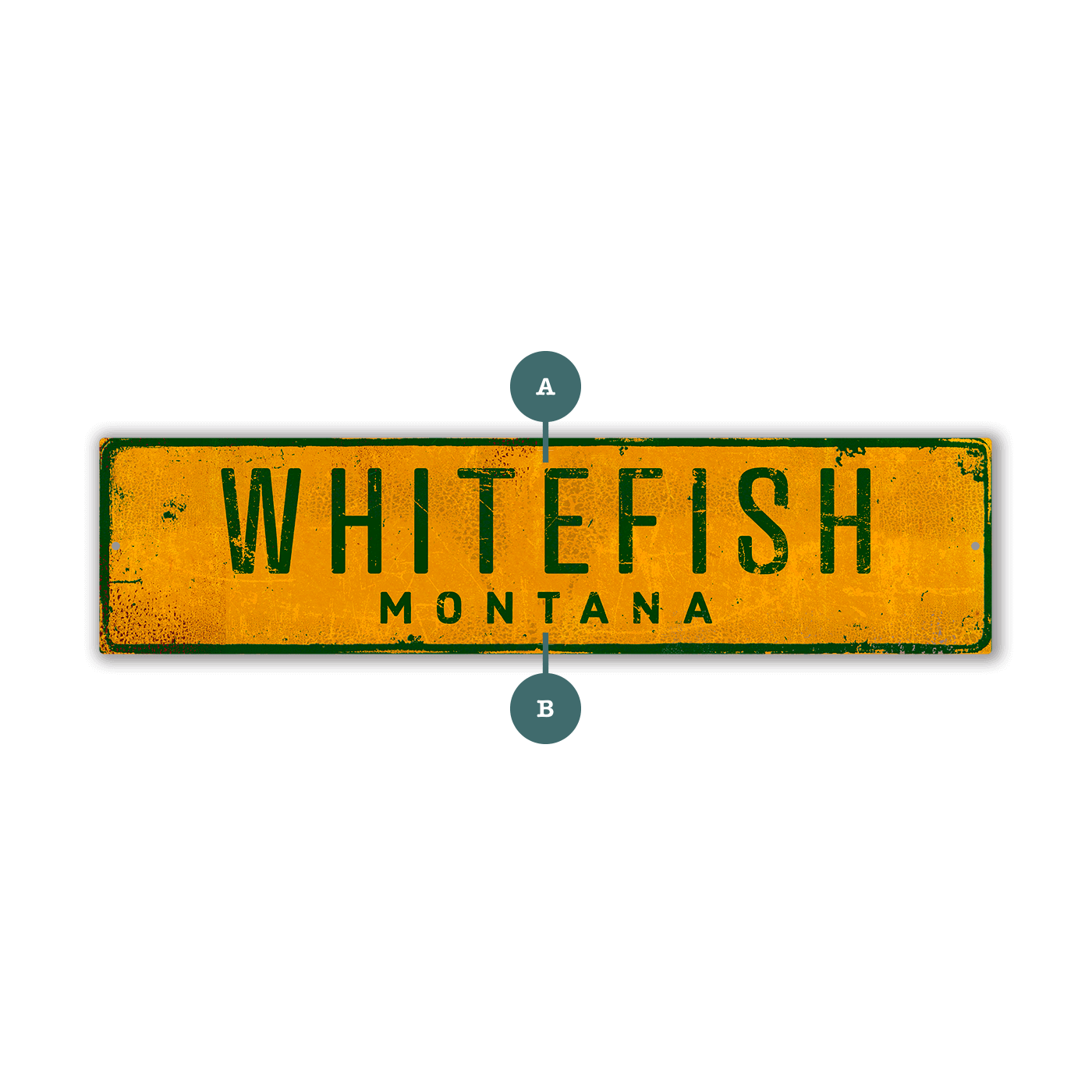 Landmark Classic Custom Signs: Yellow 2 - Wall Decor