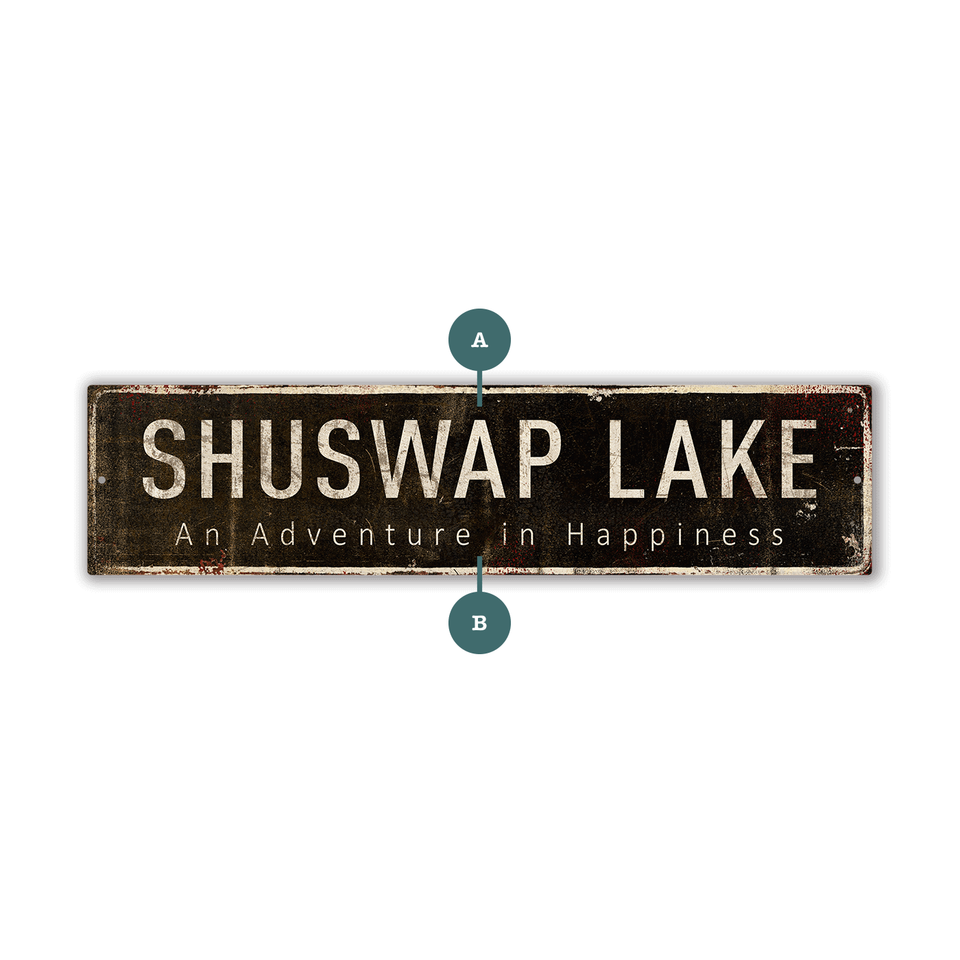 Landmark Classic Custom Signs: Black 2 - Wall Decor