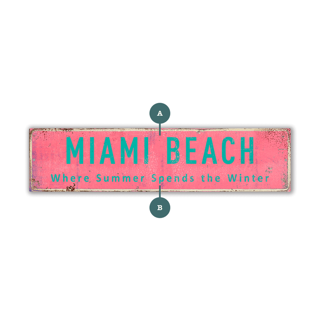 Landmark Classic Custom Signs: Pink 2 - Wall Decor