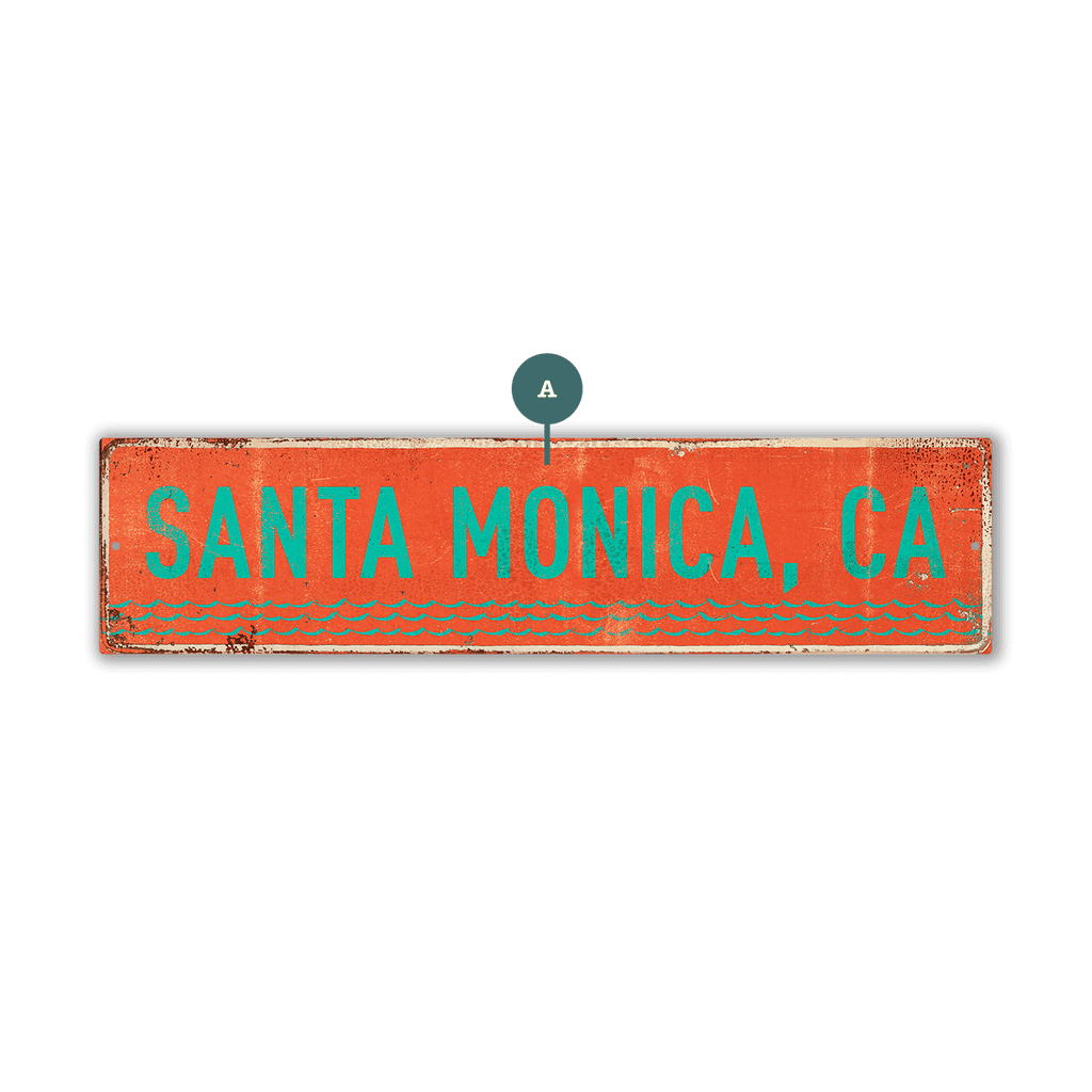 Landmark Waves Custom Signs: Coral 1 - Wall Decor