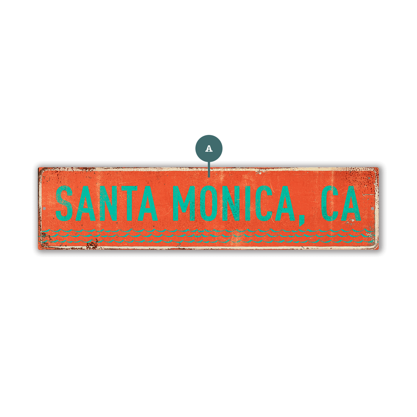 Landmark Waves Custom Signs: Coral 1 - Wall Decor