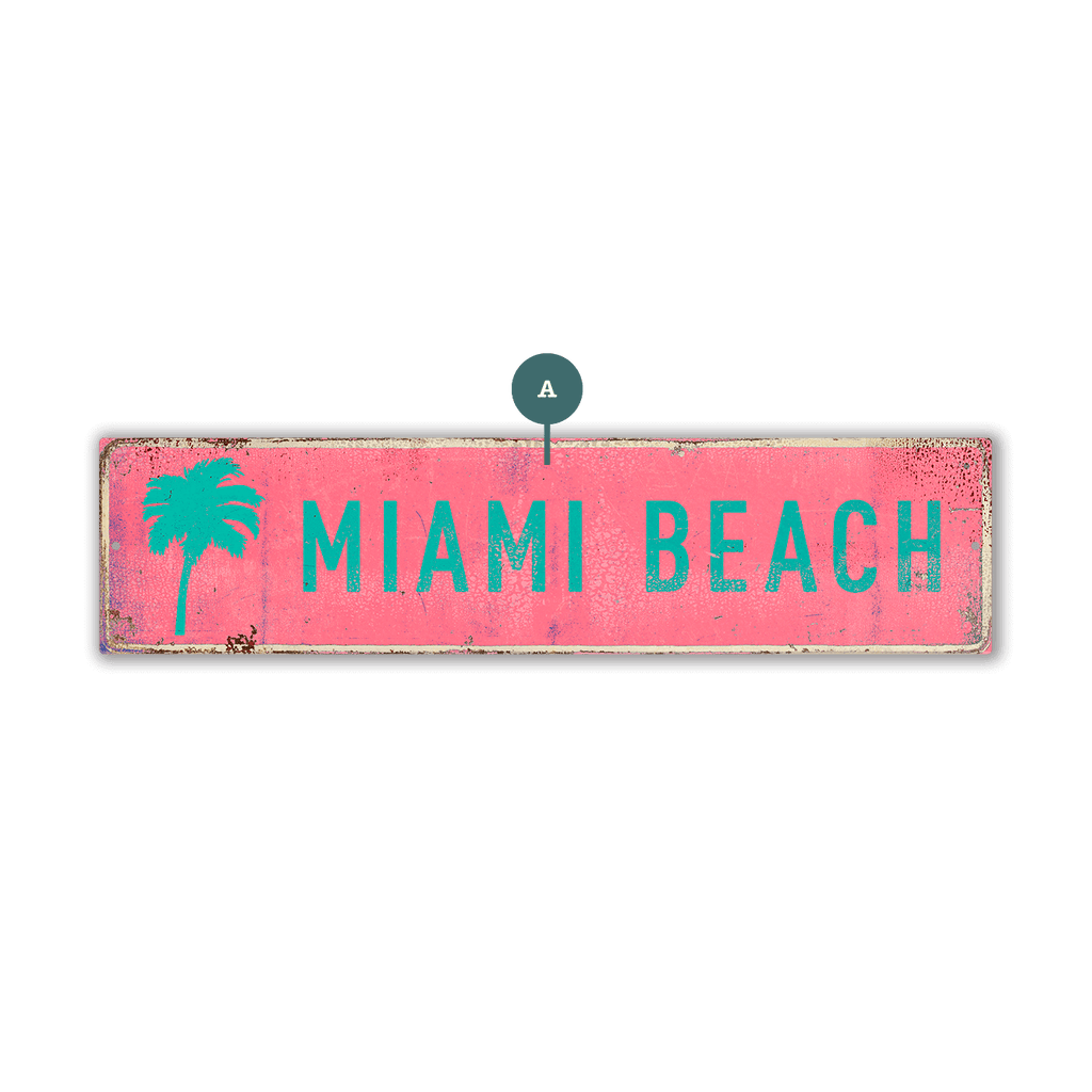 Landmark Palms Custom Signs: Pink 1 - Wall Decor