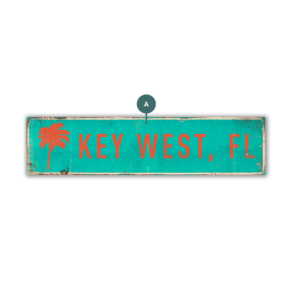 Landmark Palms Custom Signs: Turquoise 1 - Wall Decor