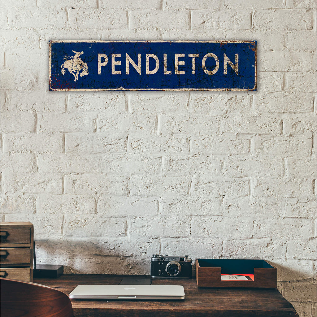 Landmark Bronco Custom Signs: Blue 1 - Wall Decor