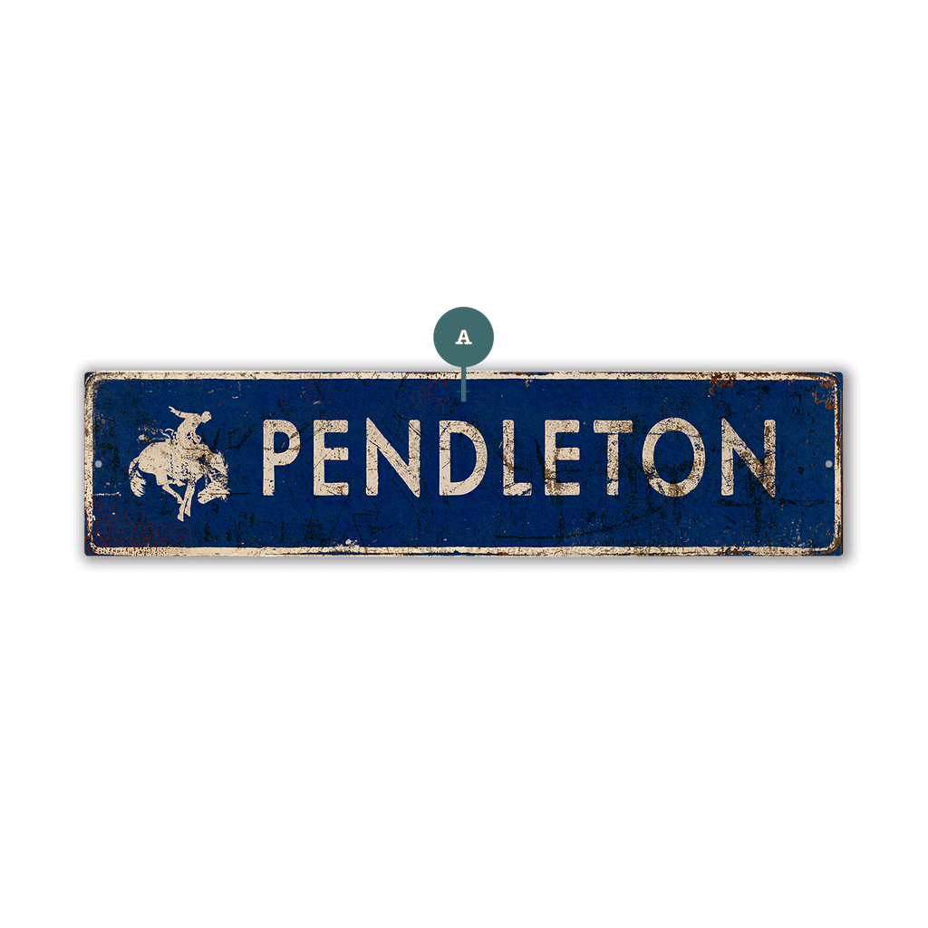 Landmark Bronco Custom Signs: Blue 1 - Wall Decor