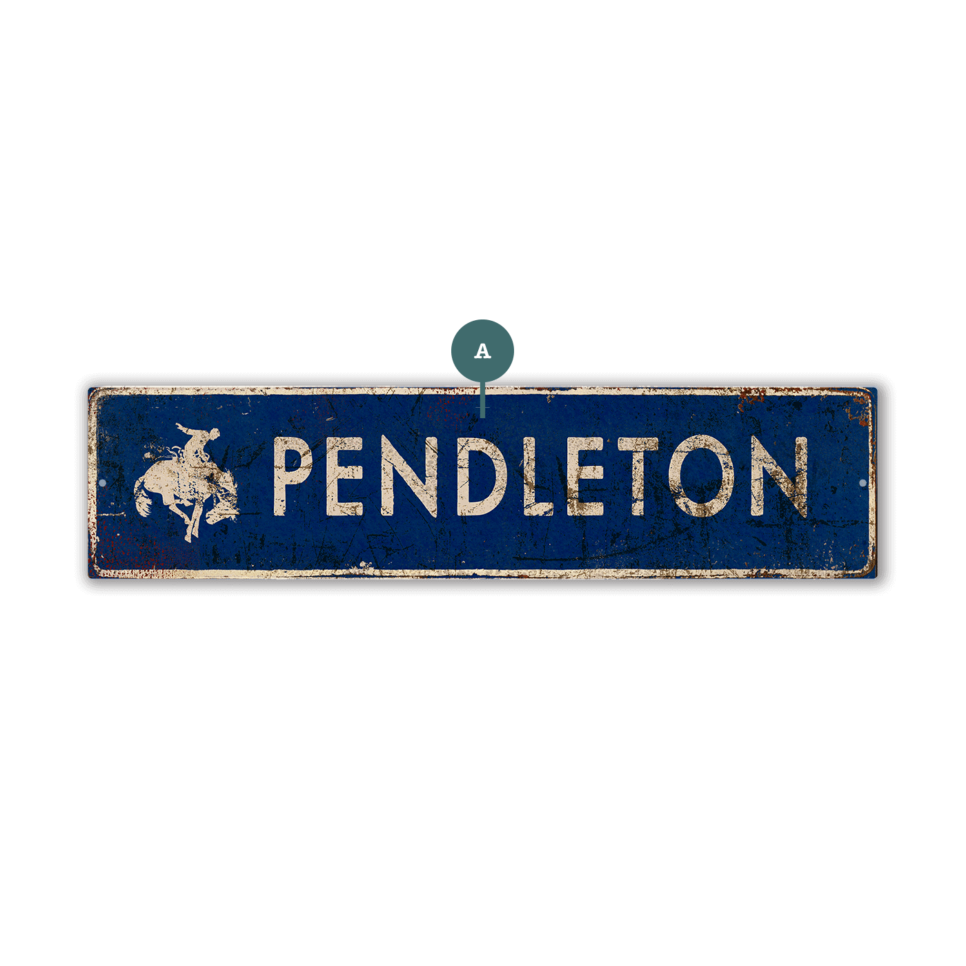 Landmark Bronco Custom Signs: Blue 1 - Wall Decor