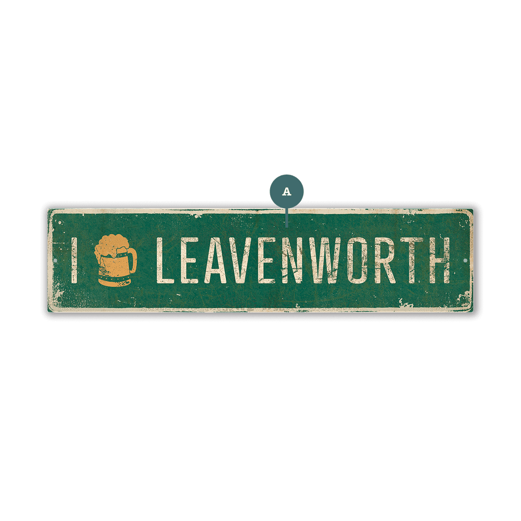 Landmark "I Heart" Custom Signs: Green Beer Stein - Wall Decor