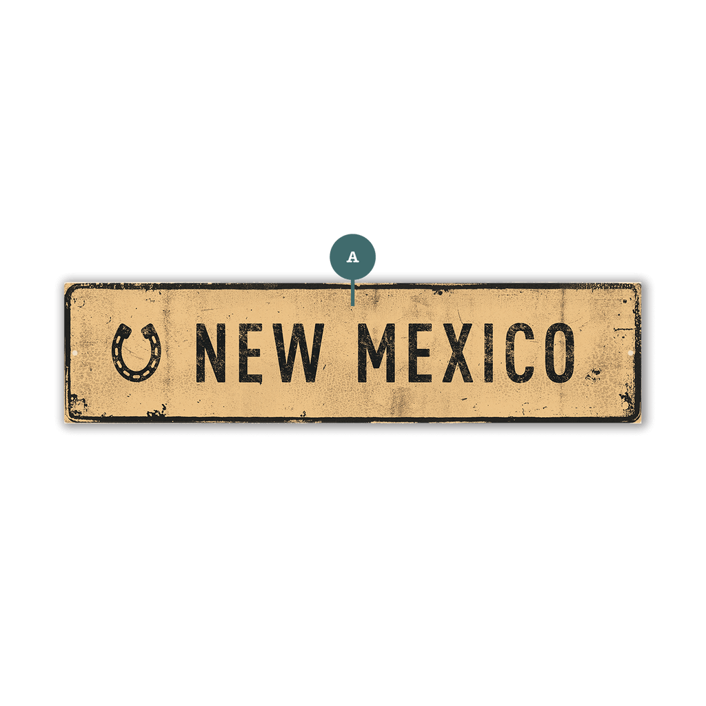 Landmark Horseshoe Custom Signs: Tan - Wall Decor