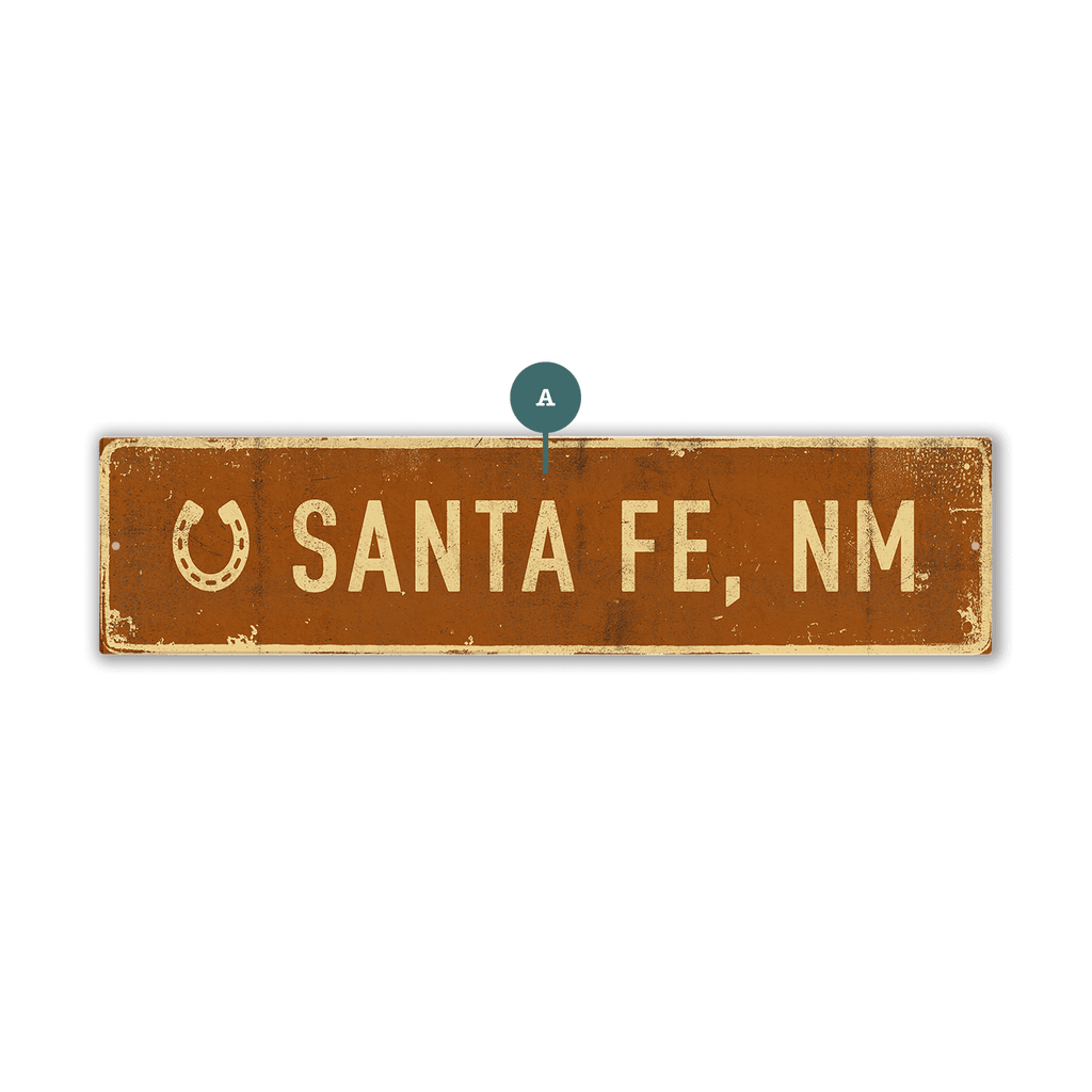 Landmark Horseshoe Custom Signs: Brown - Wall Decor