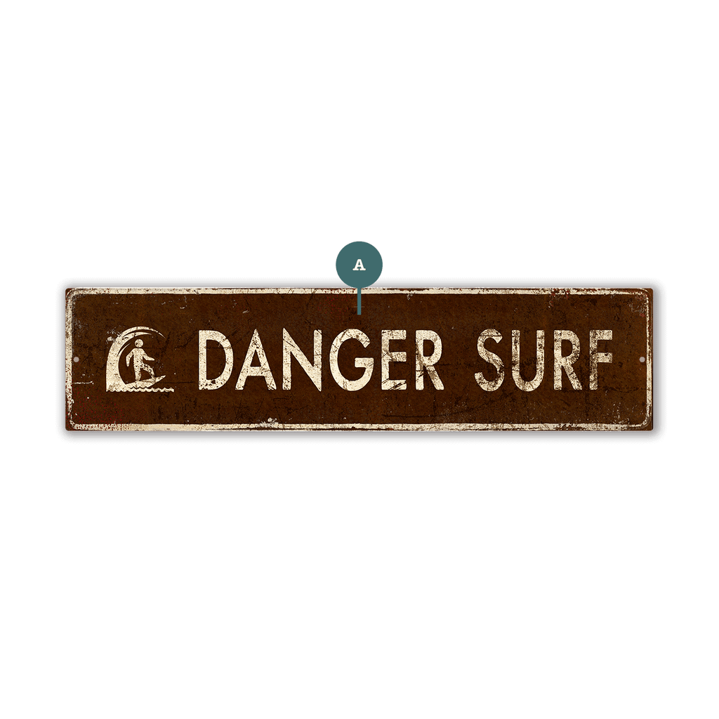 Landmark Surf Custom Signs: Brown - Wall Decor