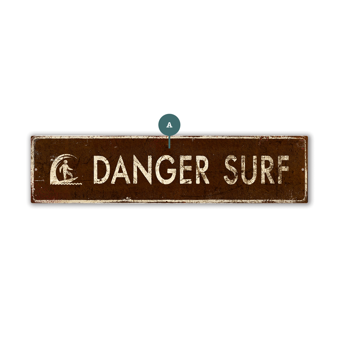 Landmark Surf Custom Signs: Brown - Wall Decor