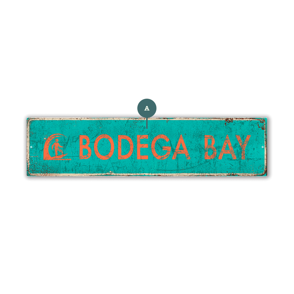 Landmark Surf Custom Signs: Turquoise - Wall Decor