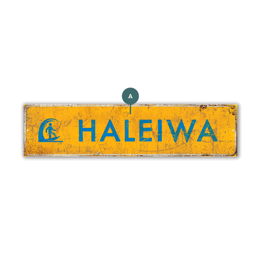 Landmark Surf Custom Signs: Yellow - Wall Decor