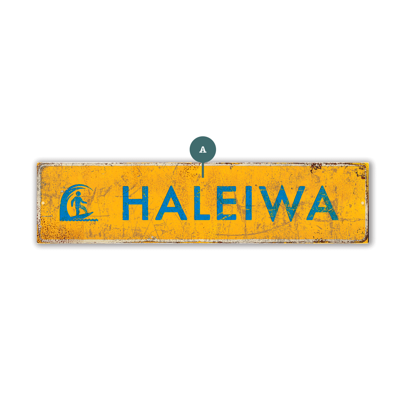 Landmark Surf Custom Signs: Yellow - Wall Decor