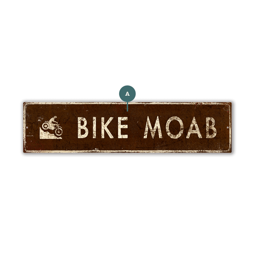 Landmark Motorbike Custom Signs: Brown - Wall Decor