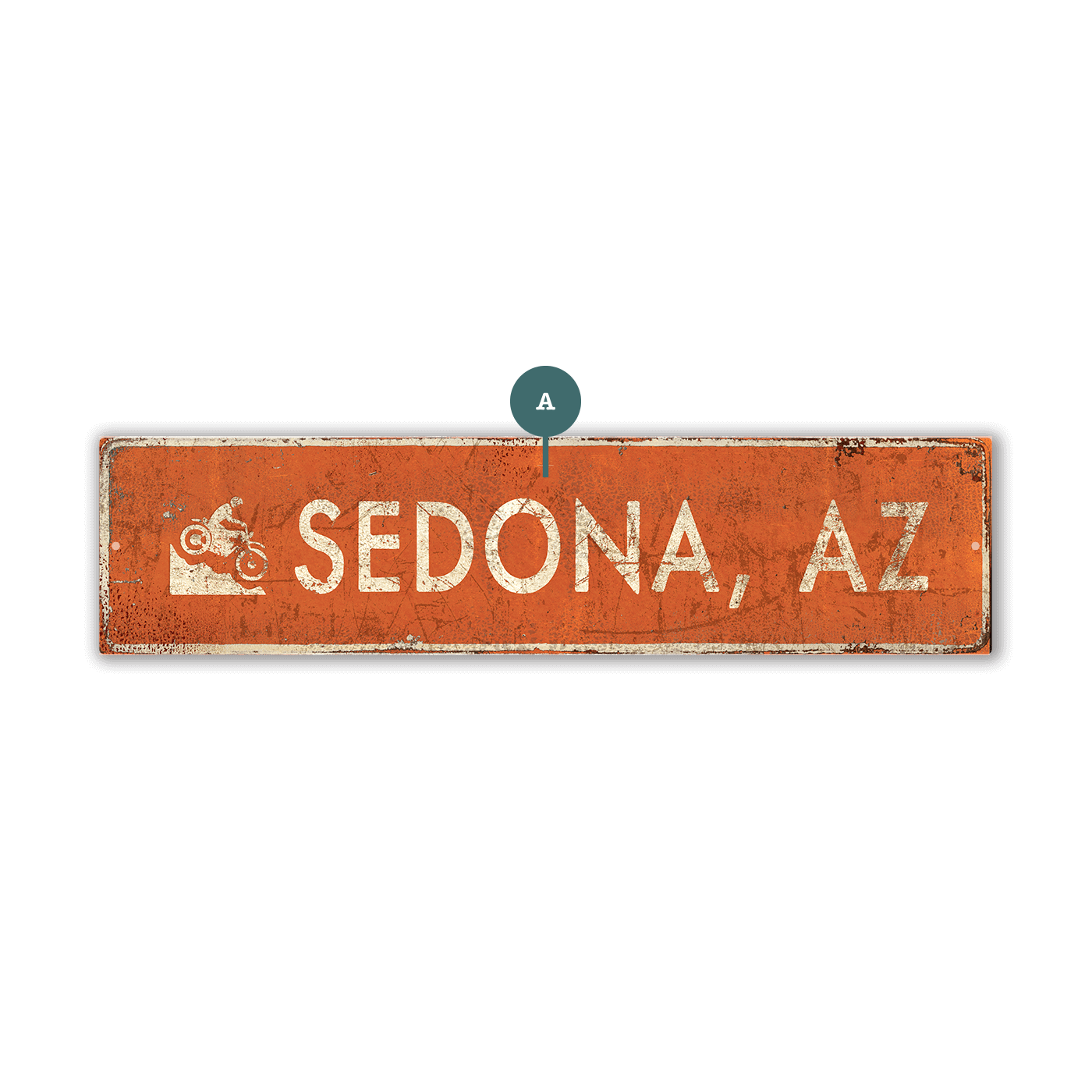 Landmark Motorbike Custom Signs: Terra Cotta - Wall Decor