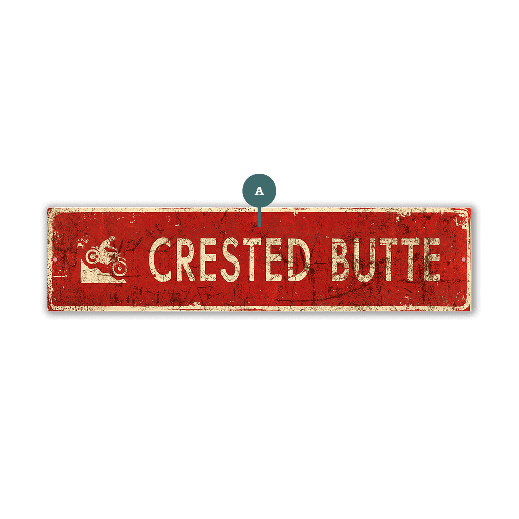Landmark Motorbike Custom Signs: Red - Wall Decor