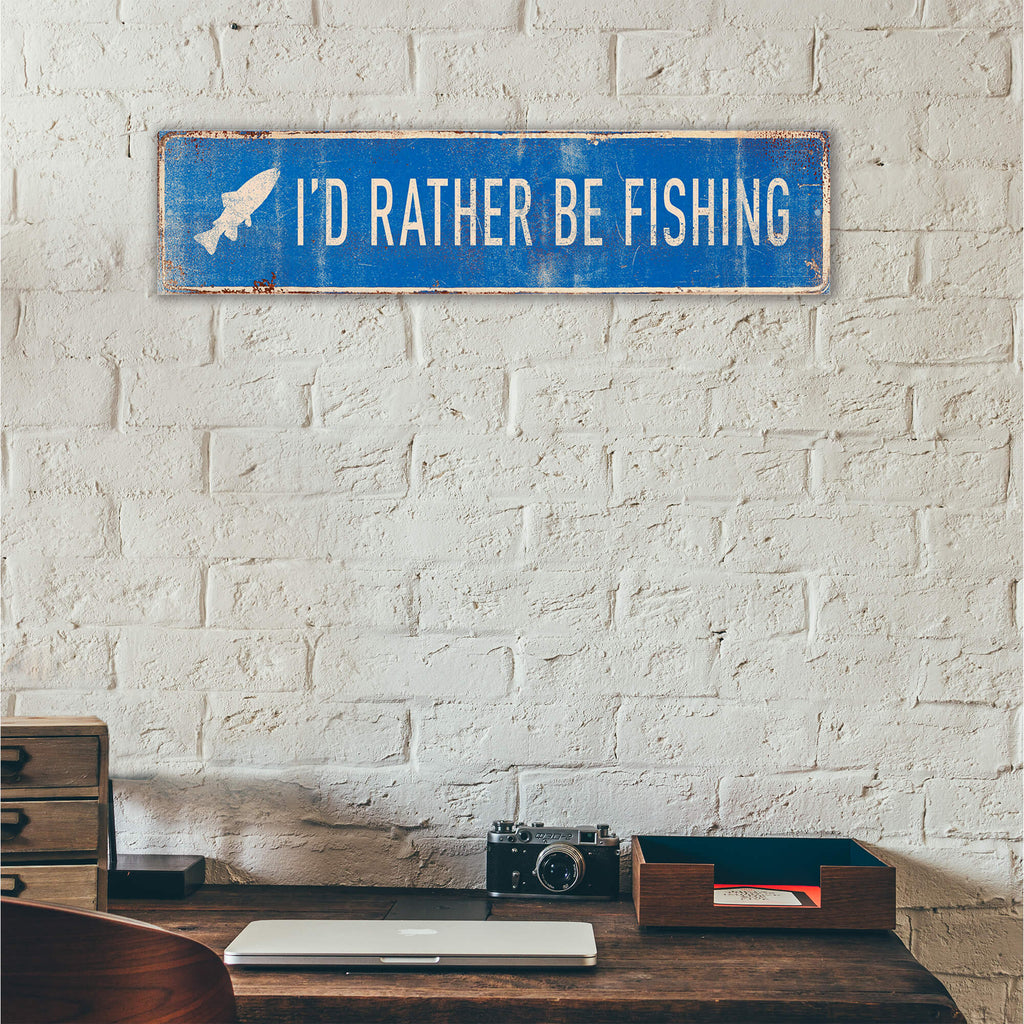 Landmark Fish Custom Signs: Blue - Wall Decor
