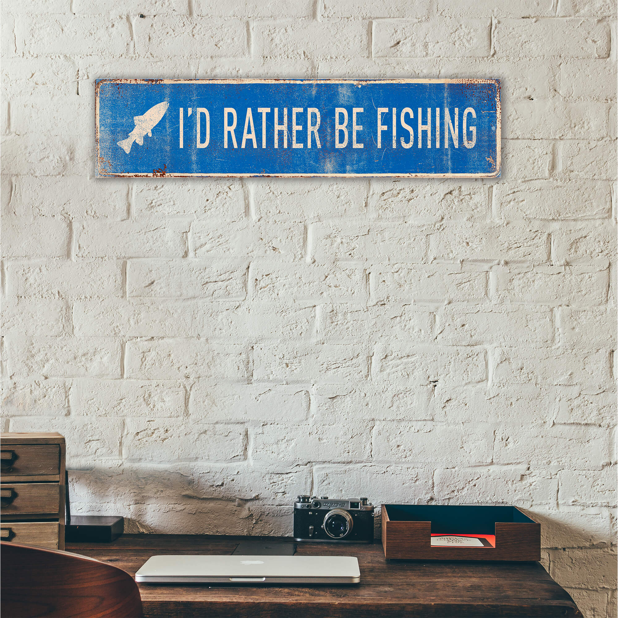 Landmark Fish Custom Signs: Blue - Wall Decor