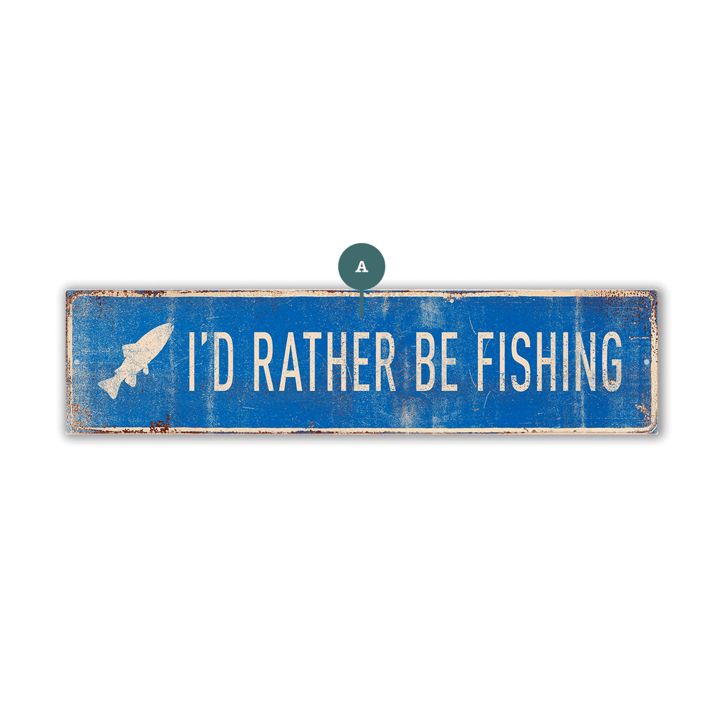 Landmark Fish Custom Signs: Blue - Wall Decor