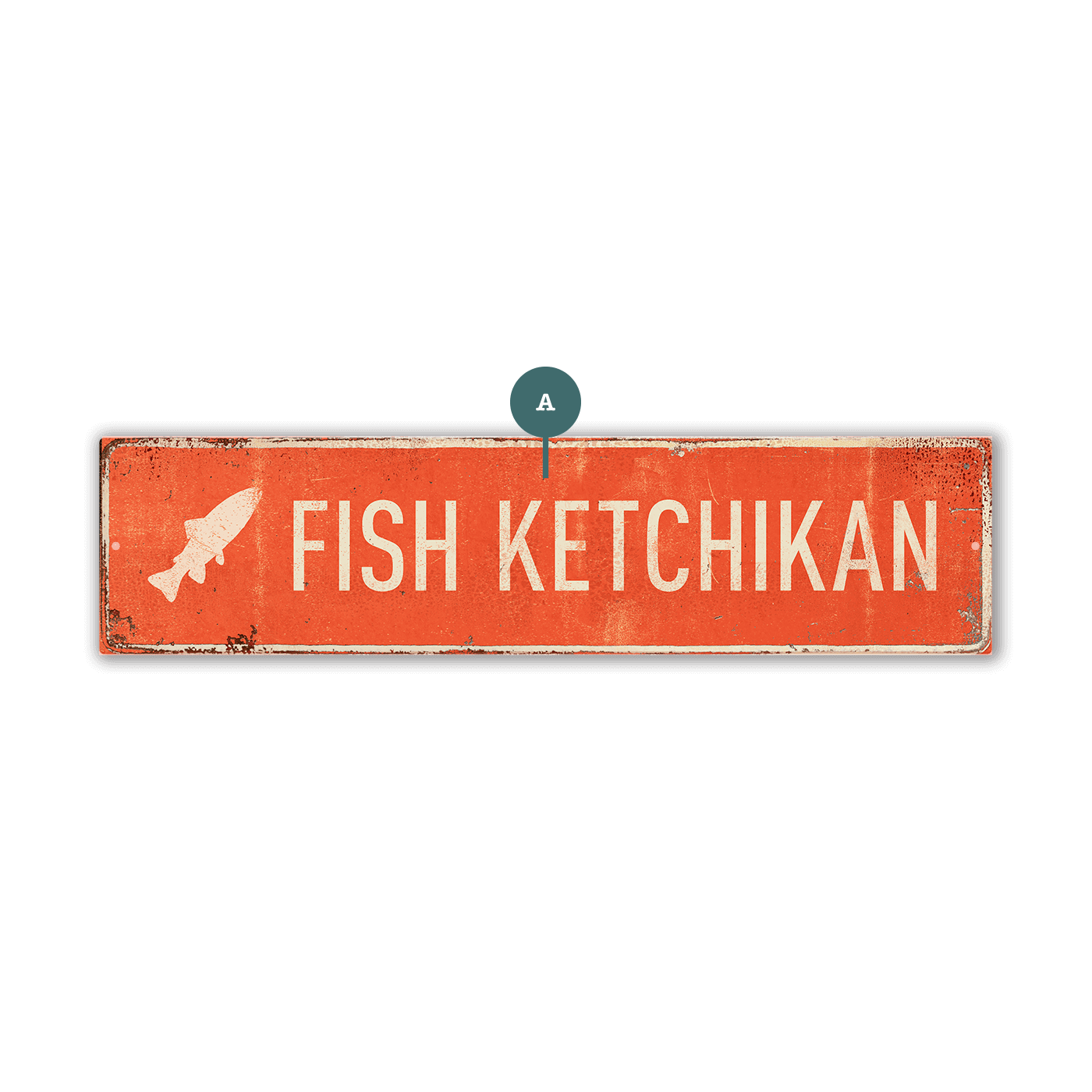 Landmark Fish Custom Signs: Coral - Wall Decor