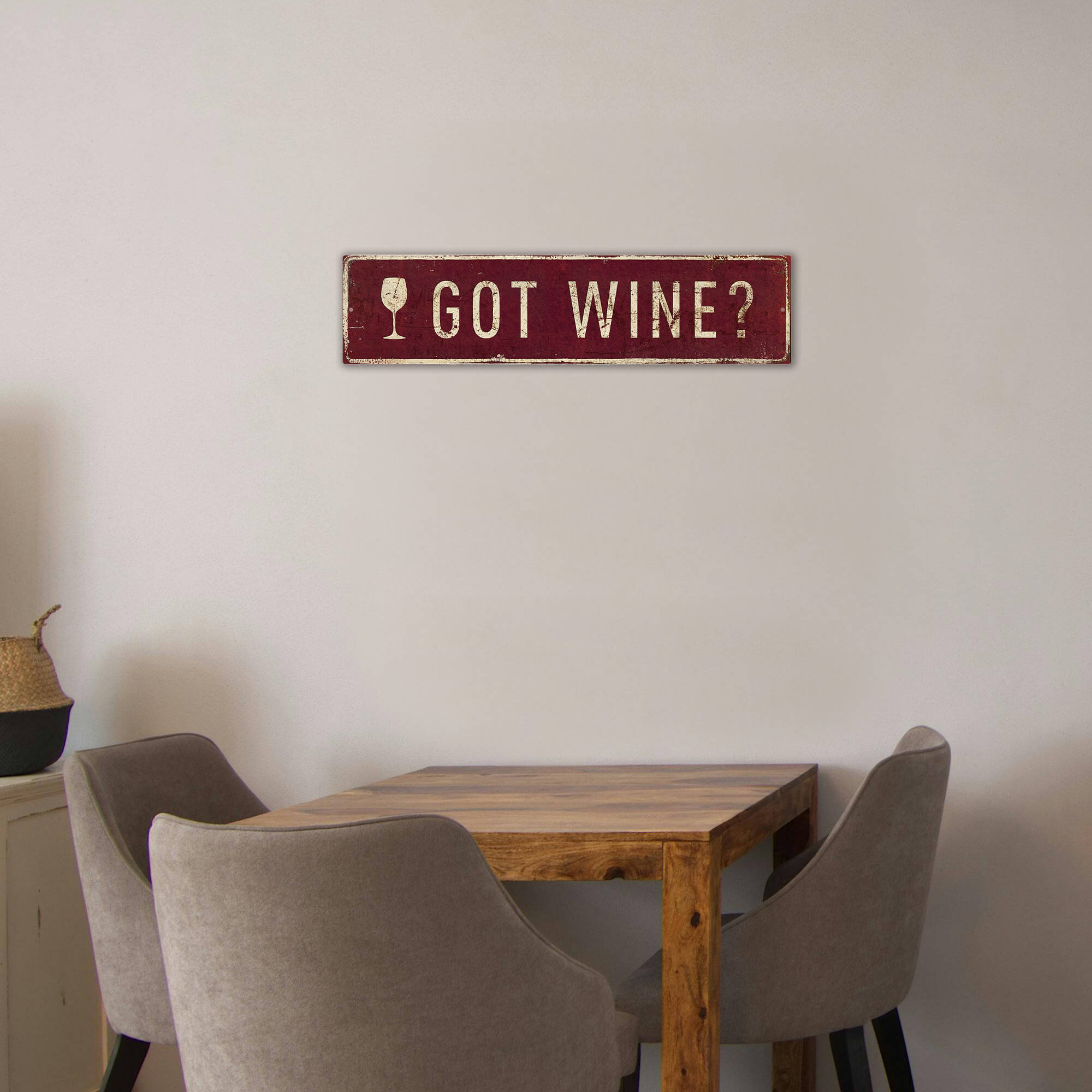 Landmark Wine Glass Custom Signs: Burgundy - Wall Decor