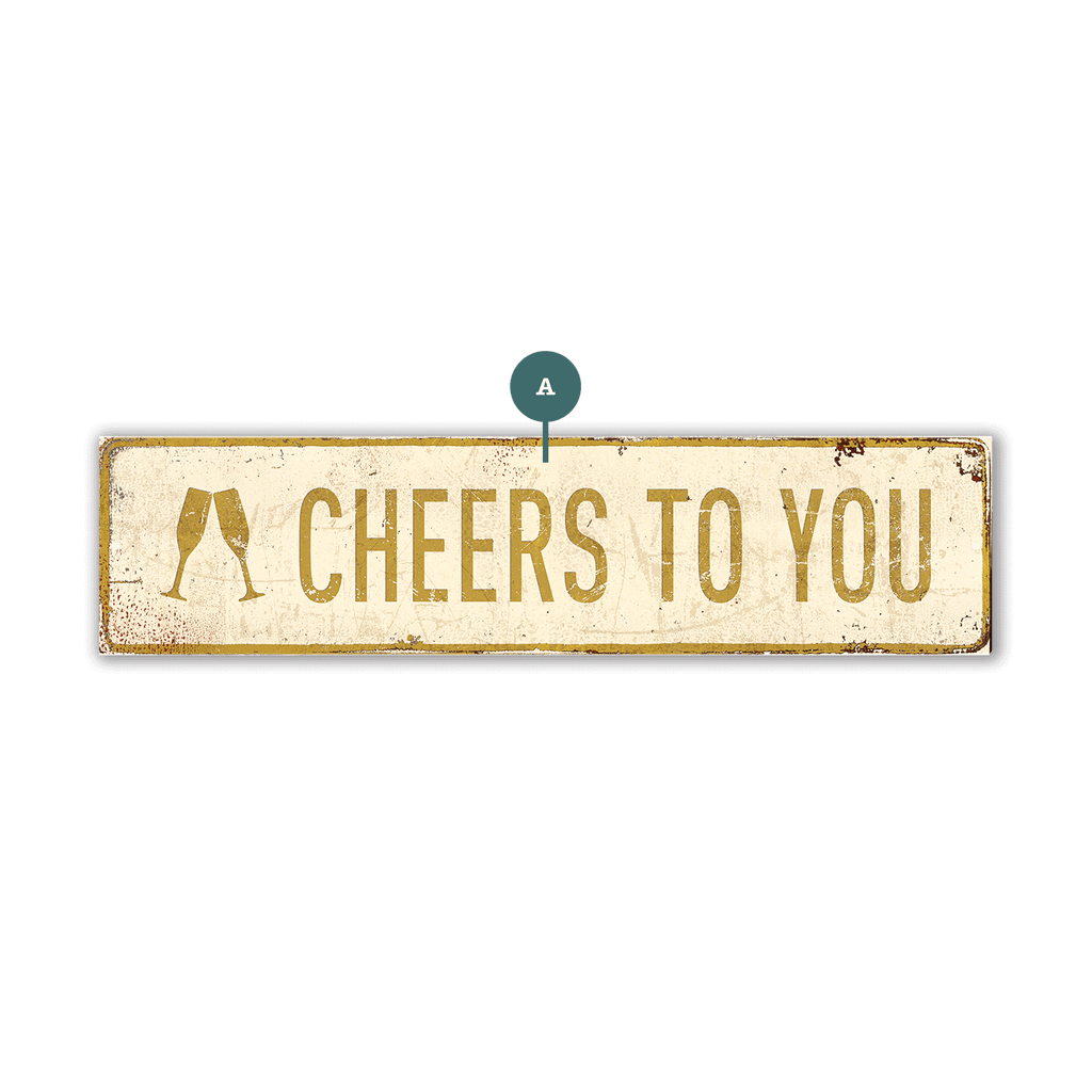 Landmark Champagne Flutes Custom Signs - Wall Decor