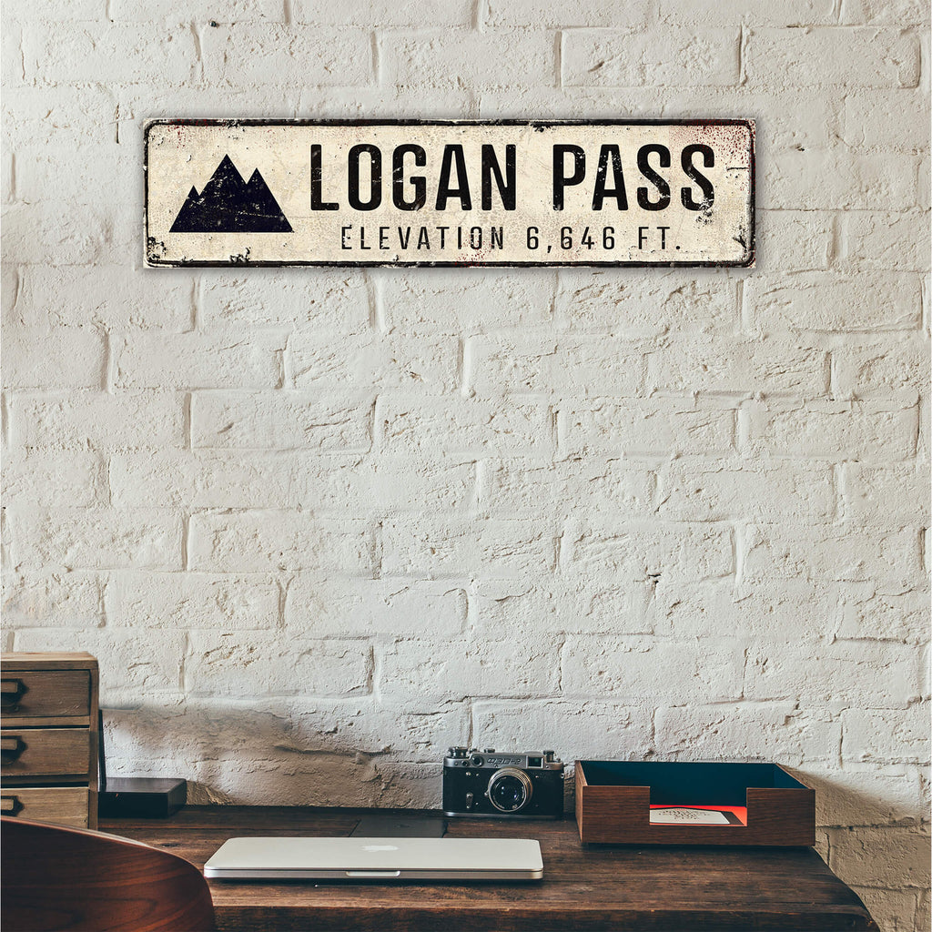 Landmark Mountain Custom Signs: White 2 - Wall Decor