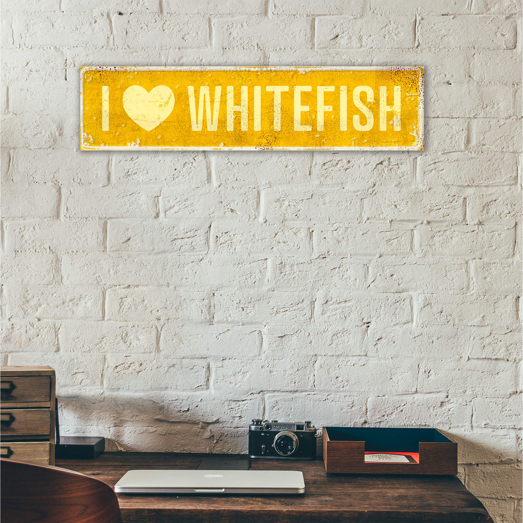 Landmark "I Heart" Custom Signs: Yellow Heart - Wall Decor