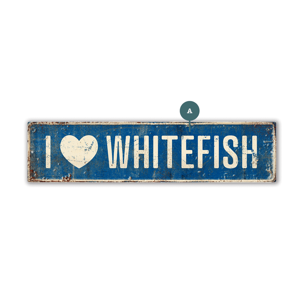 Landmark "I Heart" Custom Signs: Blue Heart - Wall Decor