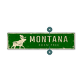 Landmark Moose Custom Signs: Green 2 - Wall Decor