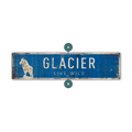 Landmark Mountain Goat Custom Signs: Blue 2 - Wall Decor