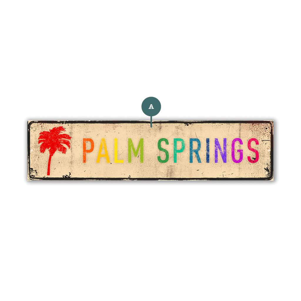 Landmark Palms Custom Signs: Sand Rainbow - Wall Decor