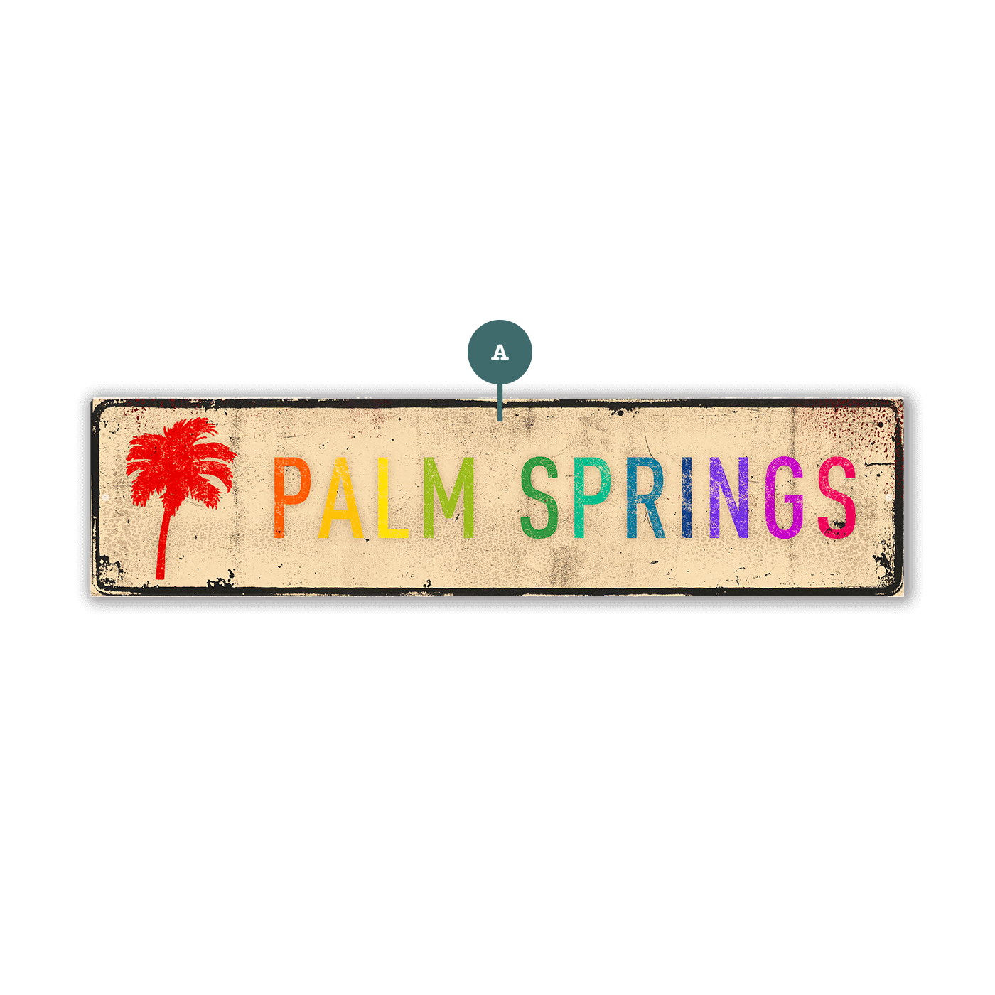 Landmark Palms Custom Signs: Sand Rainbow - Wall Decor