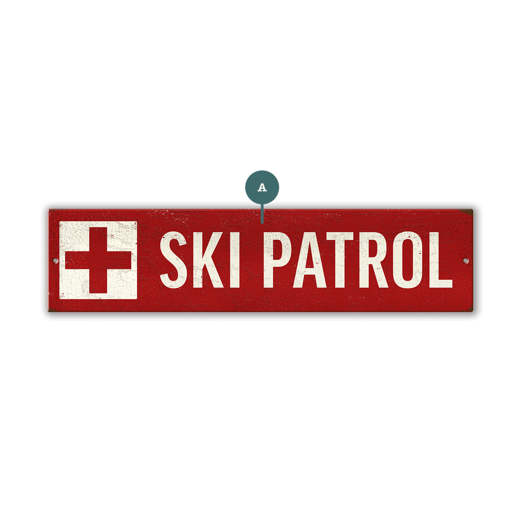 Ski Run Custom Signs: Ski Patrol - Wall Decor