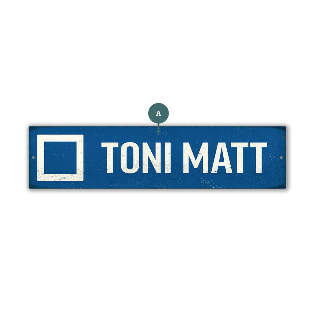 Ski Run Custom Signs: Blue Square - Wall Decor