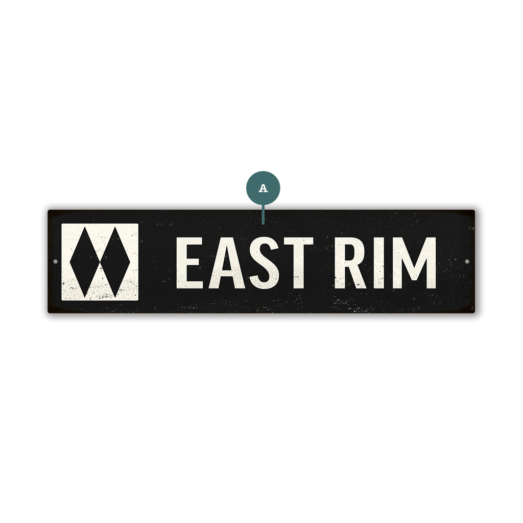Ski Run Custom Signs: Black Diamond 2 - Wall Decor