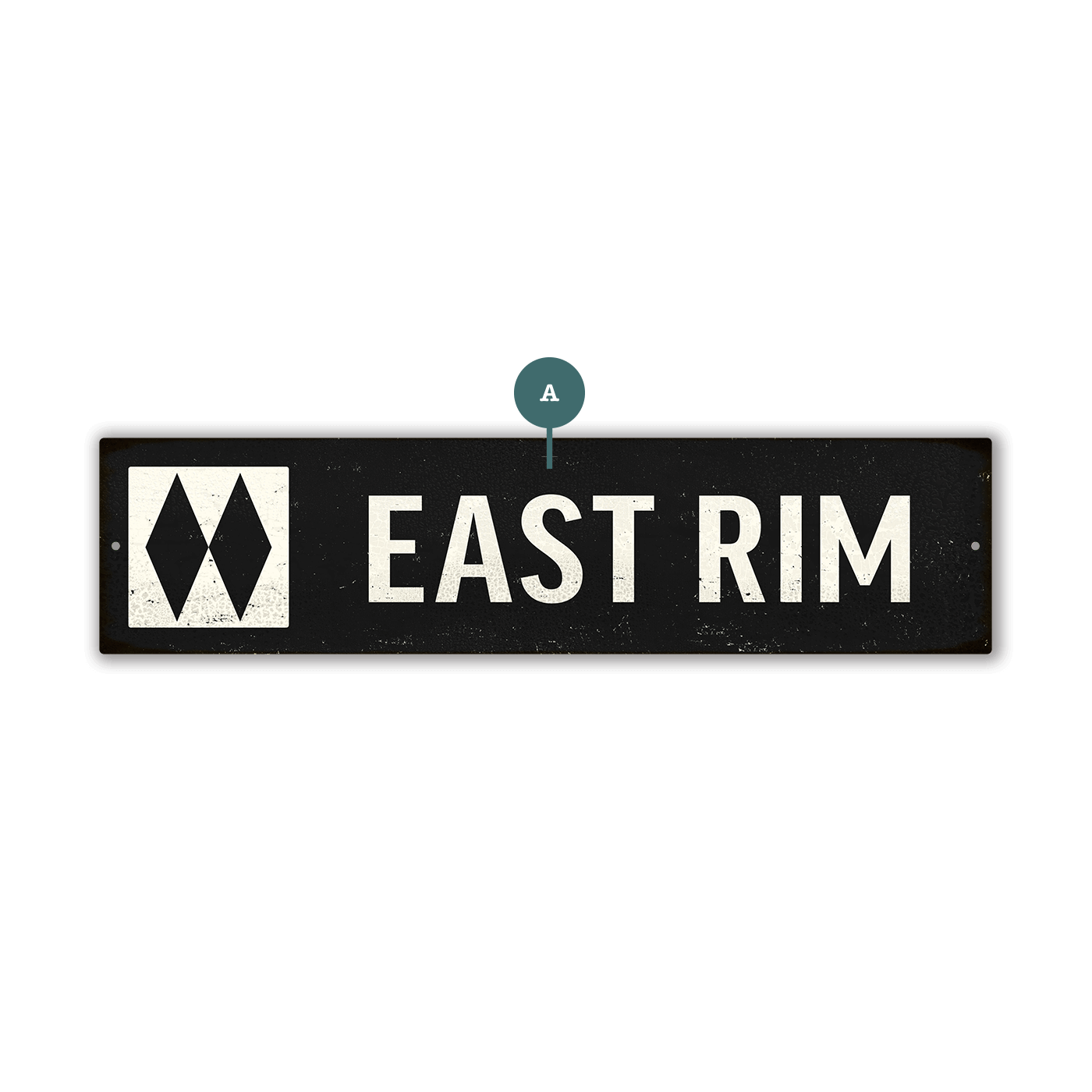 Ski Run Custom Signs: Black Diamond 2 - Wall Decor