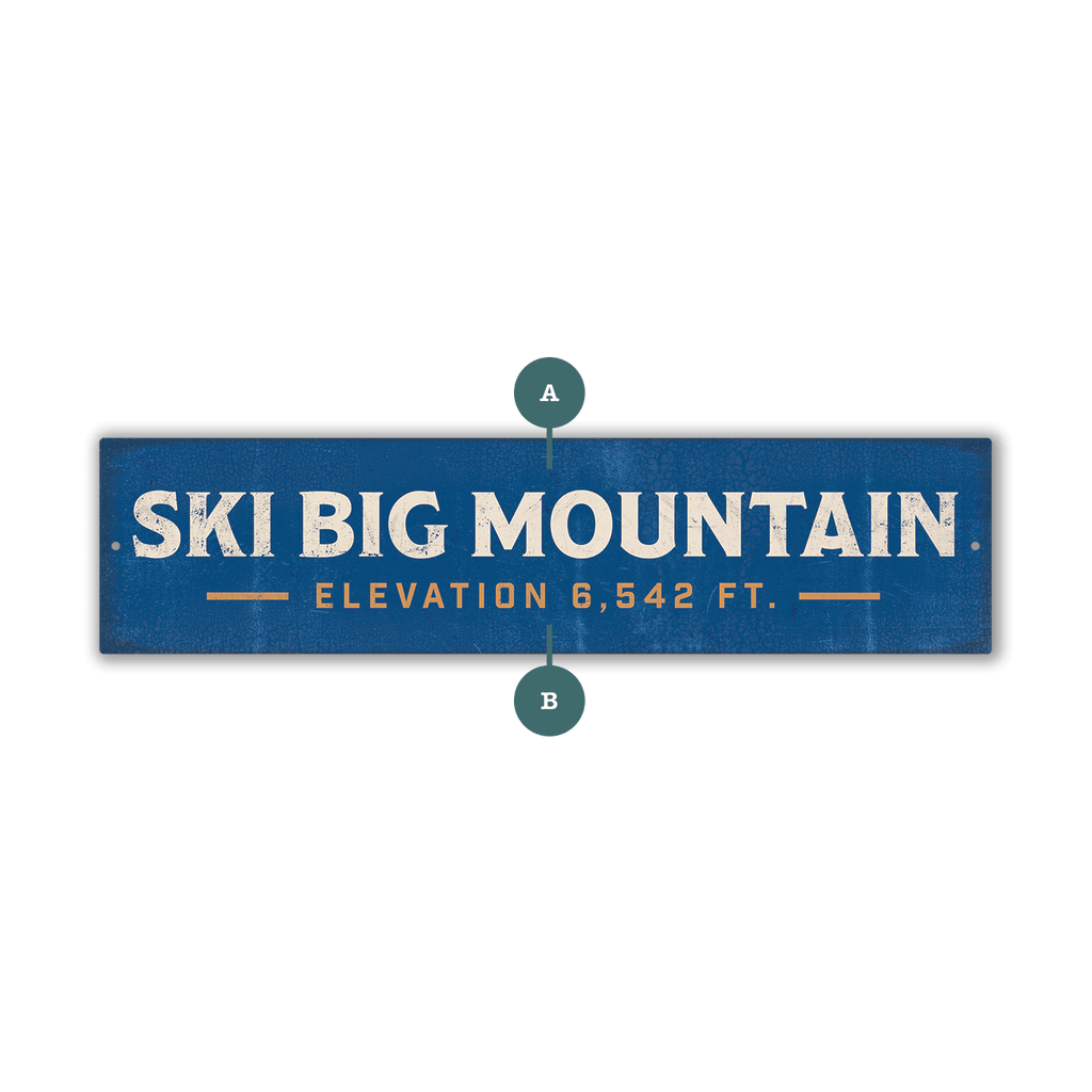 Landmark Signature Custom Signs: Blue 2 - Wall Decor