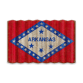 Arkansas State Flag - Corrugated Metal Wall Art