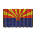 Arizona State Flag - Corrugated Metal Wall Art